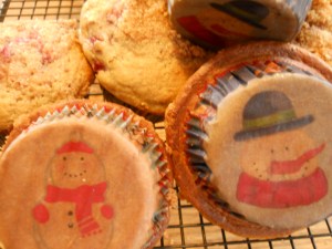 Wintery muffin liners.