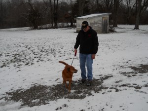 Poppy and Bear in the snow!